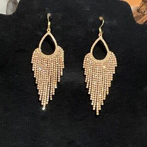 Glamorous Gold Fringe Earrings